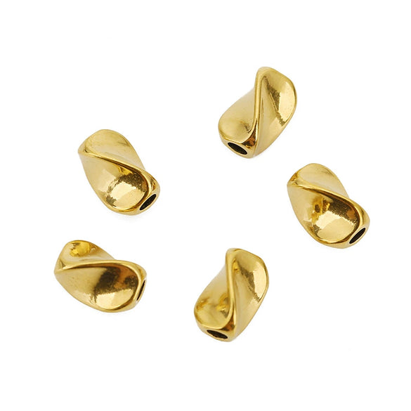 Stainless Steel Twist Pattern Beads Electroplated Gold Bracelet Necklace Diy Antique Hairpin Material