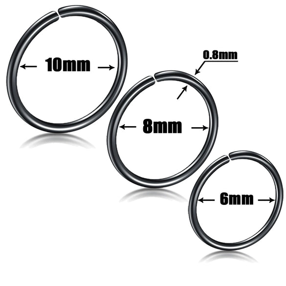 Stainless Steel U Shaped Electroplated Hole Free Nose Ring And Fake Lip Ring Jewelry Unisex