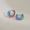Stainless Steel U Shaped Electroplated Trendy Unisex Earrings