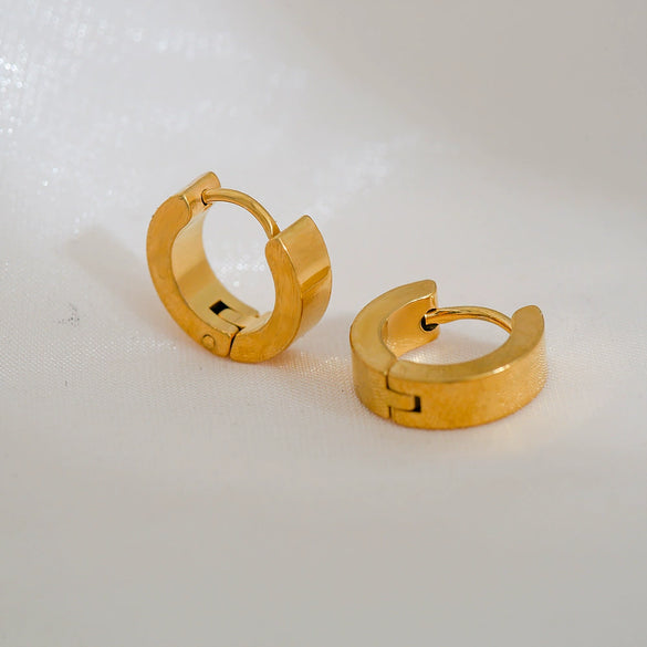 Stainless Steel U Shaped Electroplated Trendy Unisex Earrings