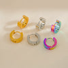Stainless Steel U Shaped Electroplated Trendy Unisex Earrings