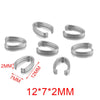 Stainless Steel U Shaped Melon Buckle Leather Rope Buckle Pendant For Diy Jewelry Accessories With Real Gold Plating
