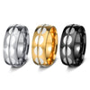 Stainless Steel Unisex Geometric Electroplated Ring Jewelry