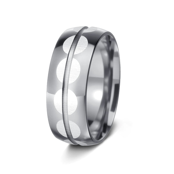 Stainless Steel Unisex Geometric Electroplated Ring Jewelry
