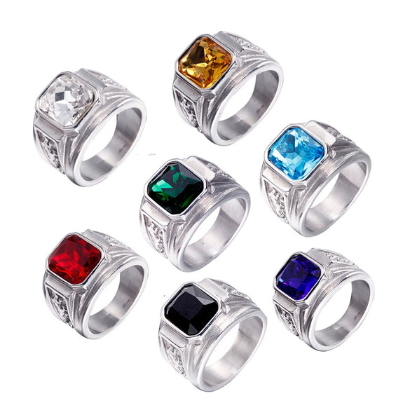 Stainless Steel Unisex Punk Ring With Double Dragon Design Oiled Finish And Text Pattern Gemstone Style Statement Band