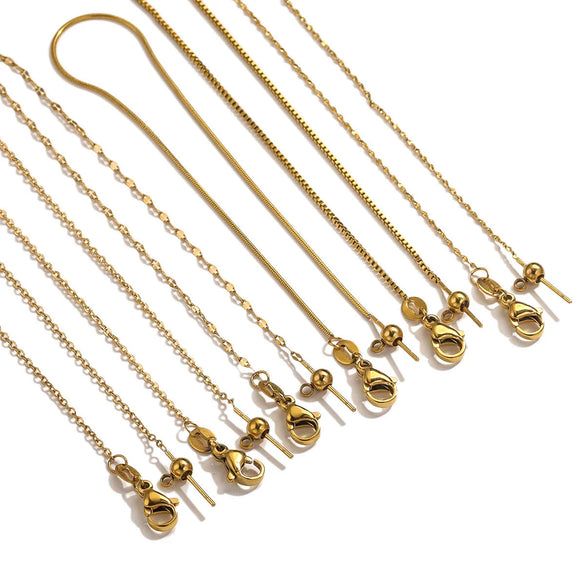 Stainless Steel Universal Diy Jewelry Accessories Bracelet With Positioning Beads And Sunflower Chain Electroplated