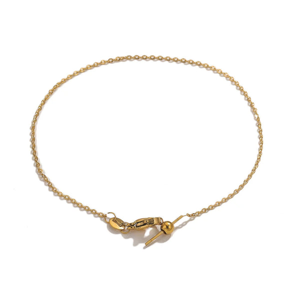 Stainless Steel Universal Diy Jewelry Accessories Bracelet With Positioning Beads And Sunflower Chain Electroplated