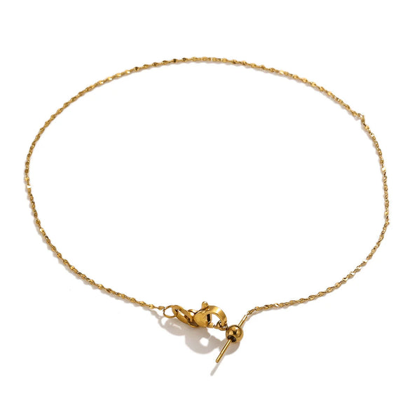 Stainless Steel Universal Diy Jewelry Accessories Bracelet With Positioning Beads And Sunflower Chain Electroplated