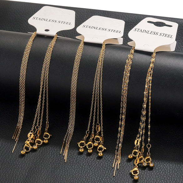 Stainless Steel Universal Diy Jewelry Accessories Bracelet With Positioning Beads And Sunflower Chain Electroplated