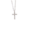 Stainless Steel Ushaped Diamond Cross Pendant Necklace Electroplated Unisex O Word Chain