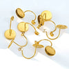 Stainless Steel Ushaped Ear Hook Ear Plug Jewelry Accessories With Welding Disc Gemstone Base And Electroplating Treatment