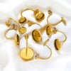 Stainless Steel Ushaped Ear Hook Ear Plug Jewelry Accessories With Welding Disc Gemstone Base And Electroplating Treatment