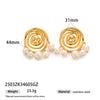 Stainless Steel Ushaped Electroplated Earrings For Women