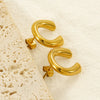 Stainless Steel Ushaped Electroplated Fashion Jewelry Earrings For Women