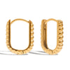 Stainless Steel Ushaped Electroplated Women's Jewelry Earrings With Classic Style