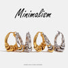 Stainless Steel Ushaped Electroplated Women's Removable Multiring Earrings