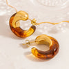 Stainless Steel Ushaped Geometric Electroplating Women's Earrings