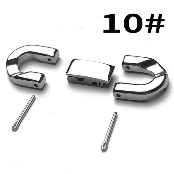 Stainless Steel Ushaped Jewelry Buckle With Eighteye Pattern Handmade Cuban Chain Clip Fastener
