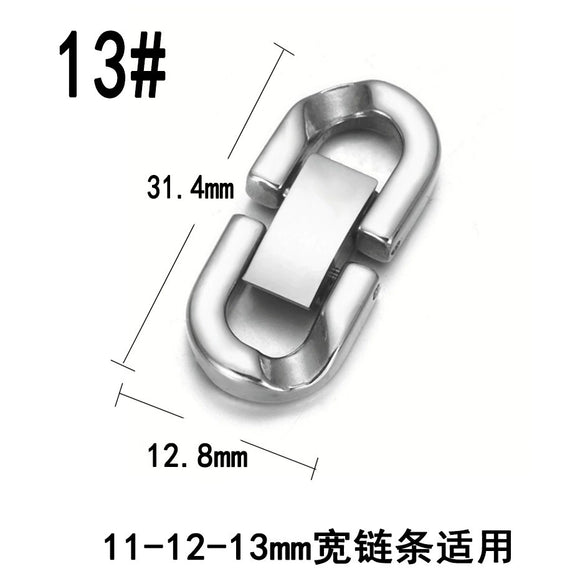 Stainless Steel Ushaped Jewelry Buckle With Eighteye Pattern Handmade Cuban Chain Clip Fastener