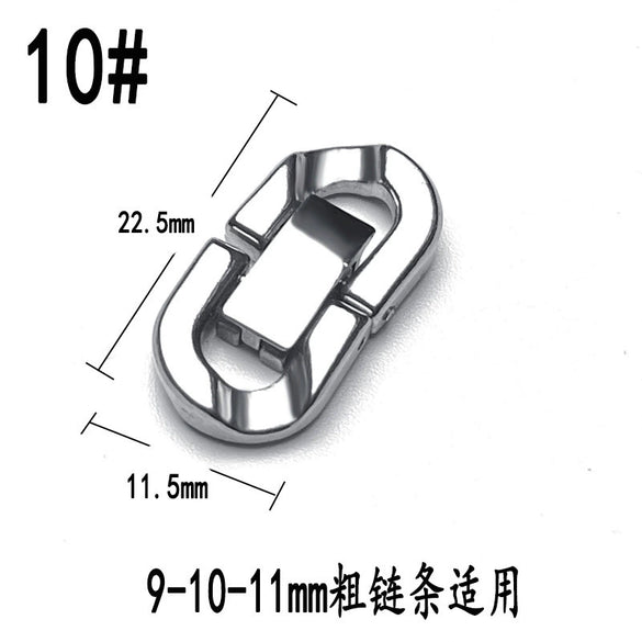 Stainless Steel Ushaped Jewelry Buckle With Eighteye Pattern Handmade Cuban Chain Clip Fastener