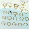 Stainless Steel Ushaped Nose Ring Ball Horseshoe Rod Piercing Jewelry Electroplated Combination Set Unisex