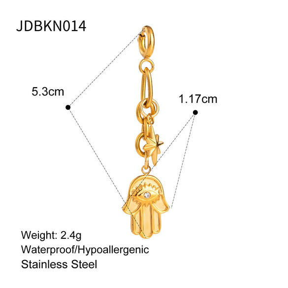 Stainless Steel Vacation Style Geometric Electroplated Pendant Accessories For Women