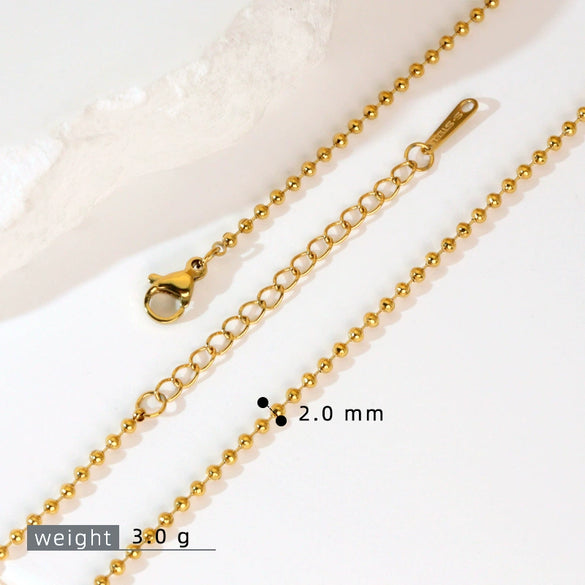 Stainless Steel Vacuum Electroplated Naked Chain Twist Chain Blade Round Snake Chain Single Chain Clavicle Chain Plain Chain