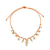 Stainless Steel Vacuum Electroplated Rope Necklace In Ocean Colorful Burgundy Style