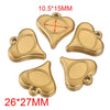 Stainless Steel Vacuum Peach Heart Drip Tray Jewelry Accessories Necklace With Dragon Pattern And Electroplating