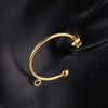 Stainless Steel Vacuum Plated Cshaped Handmade Earrings