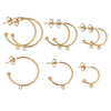 Stainless Steel Vacuum Plated Cshaped Handmade Earrings
