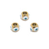Stainless Steel Vacuum Plated Dripping Oil Eyes Pattern Bracelet Loose Beads
