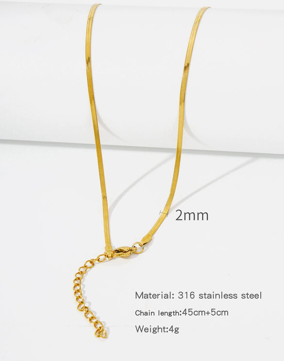 Stainless Steel Vacuum Plated O Shaped Chain Minimalist Unisex Diy Jewelry Accessories