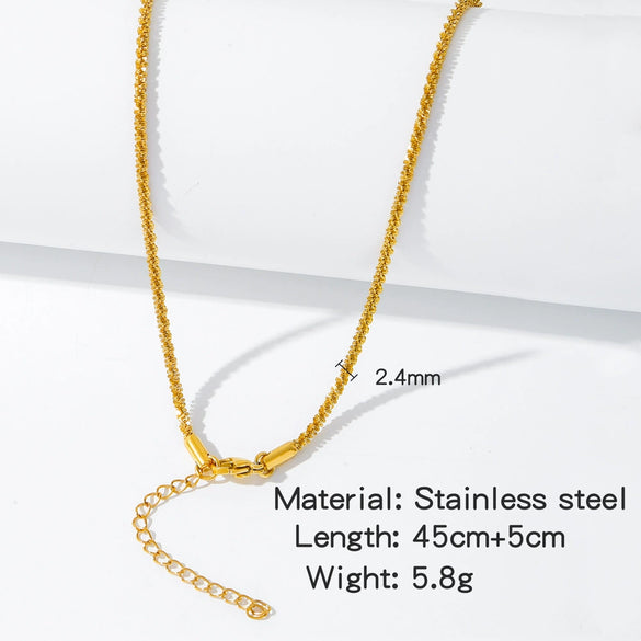 Stainless Steel Vacuum Plated O Shaped Chain Minimalist Unisex Diy Jewelry Accessories
