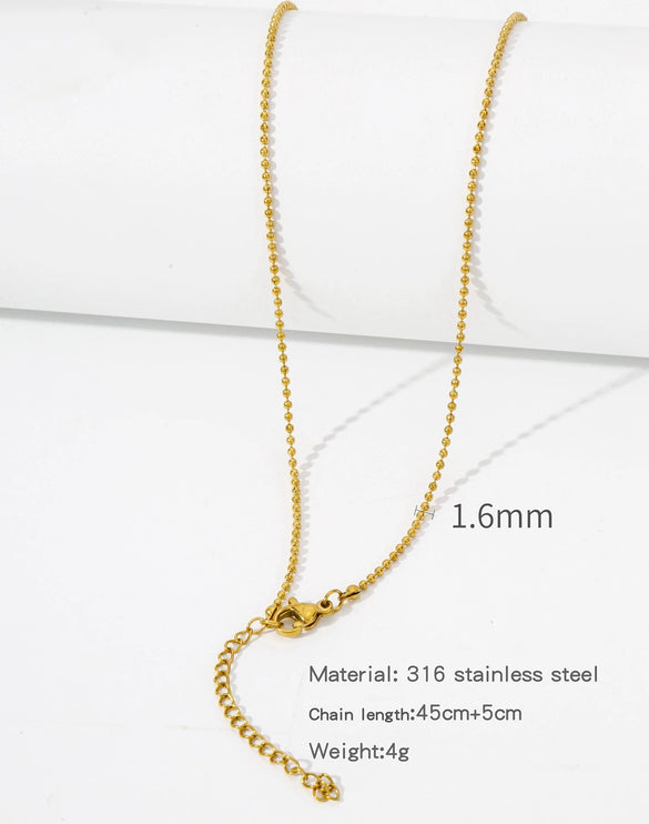 Stainless Steel Vacuum Plated O Shaped Chain Minimalist Unisex Diy Jewelry Accessories