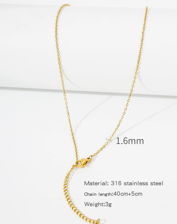 Stainless Steel Vacuum Plated O Shaped Chain Minimalist Unisex Diy Jewelry Accessories