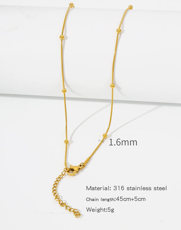 Stainless Steel Vacuum Plated O Shaped Chain Minimalist Unisex Diy Jewelry Accessories