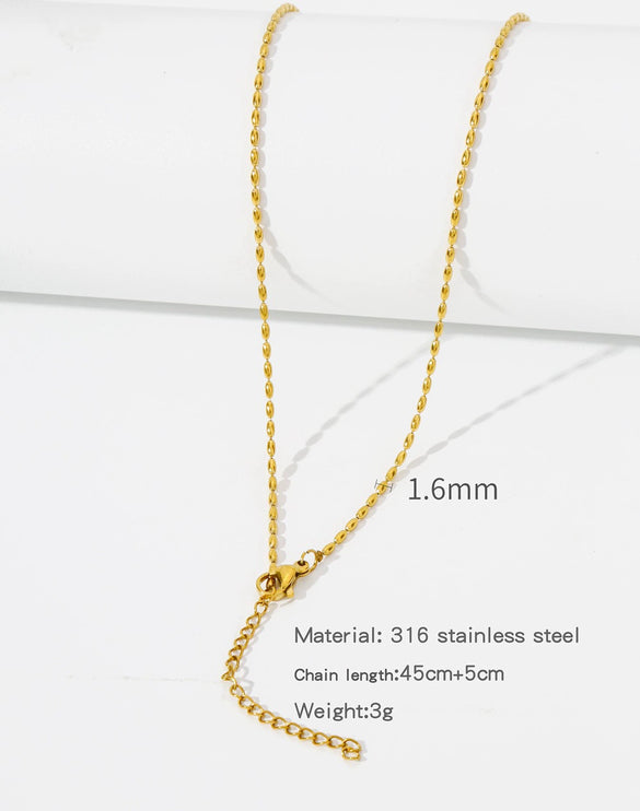Stainless Steel Vacuum Plated O Shaped Chain Minimalist Unisex Diy Jewelry Accessories