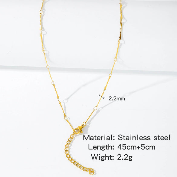 Stainless Steel Vacuum Plated O Shaped Chain Minimalist Unisex Diy Jewelry Accessories