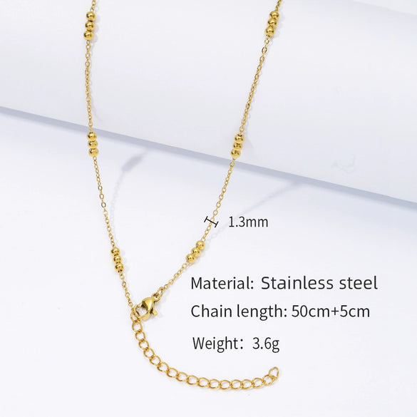 Stainless Steel Vacuum Plated O Shaped Chain Minimalist Unisex Diy Jewelry Accessories