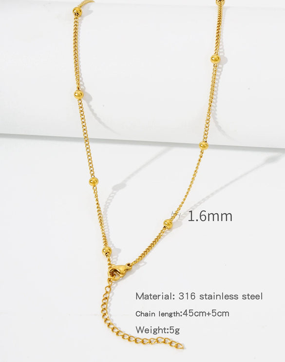 Stainless Steel Vacuum Plated O Shaped Chain Minimalist Unisex Diy Jewelry Accessories
