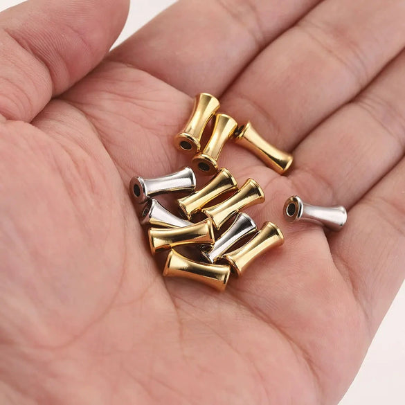 Stainless Steel Vase Shaped Round Beads Electroplated Diy Jewelry Accessories