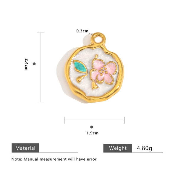 Stainless Steel Versatile Oil Dripping Totem Specialshaped Squirrel Conch Heart Flower Pendant Jewelry Accessories