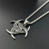 Stainless Steel Viking Celtic Knot Pendant Polished Men's Necklace Jewelry