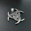 Stainless Steel Viking Celtic Knot Pendant Polished Men's Necklace Jewelry
