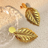 Stainless Steel Vintage Animals Style Jewelry Set With Leaves Shape And Small Animal Patterns Electroplated Include Necklace Earrings Ring