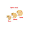 Stainless Steel Vintage Embossed Round Earrings Accessories With Electroplating