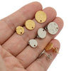 Stainless Steel Vintage Embossed Round Earrings Accessories With Electroplating