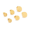 Stainless Steel Vintage Embossed Round Earrings Accessories With Electroplating