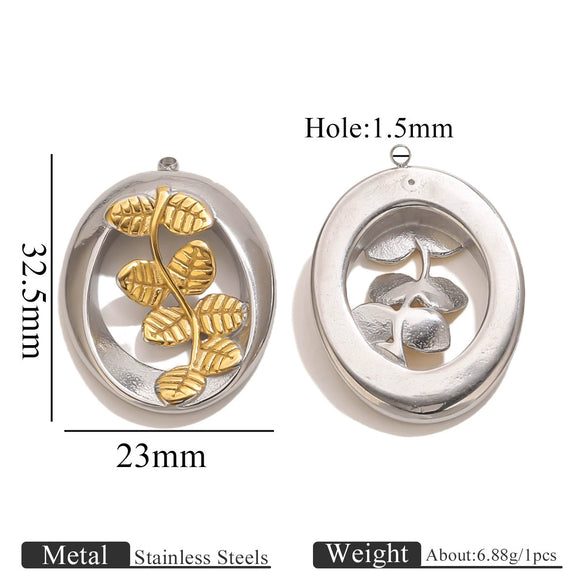 Stainless Steel Vintage Fashion Ocean Butterfly Geometric Pendant With Electroplating